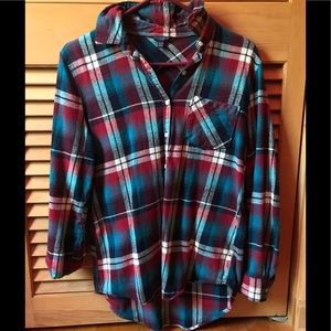 Aeropostale Red White and Blue Flannel XS